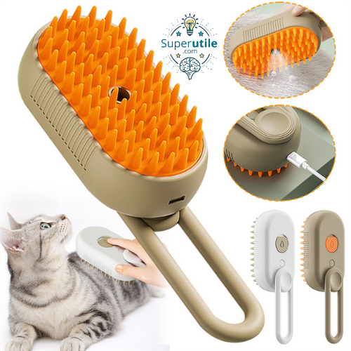 Brosse à Vapeur pour Animaux avec Fonction Spray